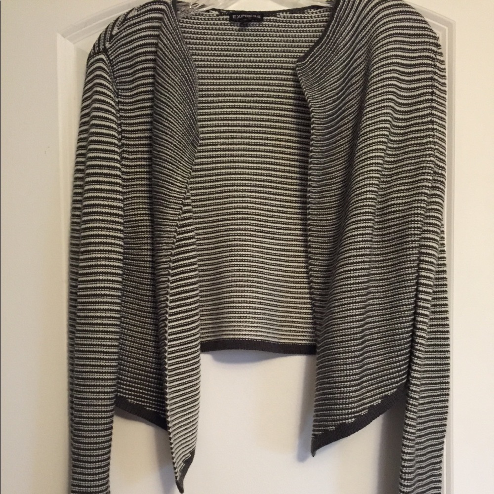 Express Cropped Cardigan Sweater